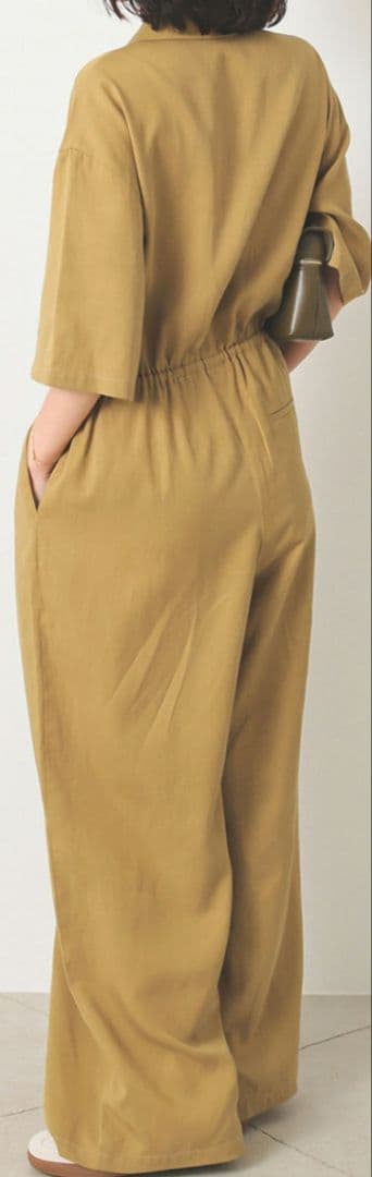 スローブイエナ　ハーフスリーブオールインワン　ベージュ38　新品タグ付き