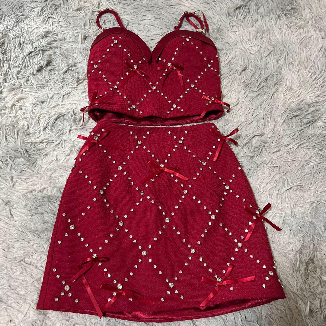 ローブドフルール サテンリボン キャバ ドレス