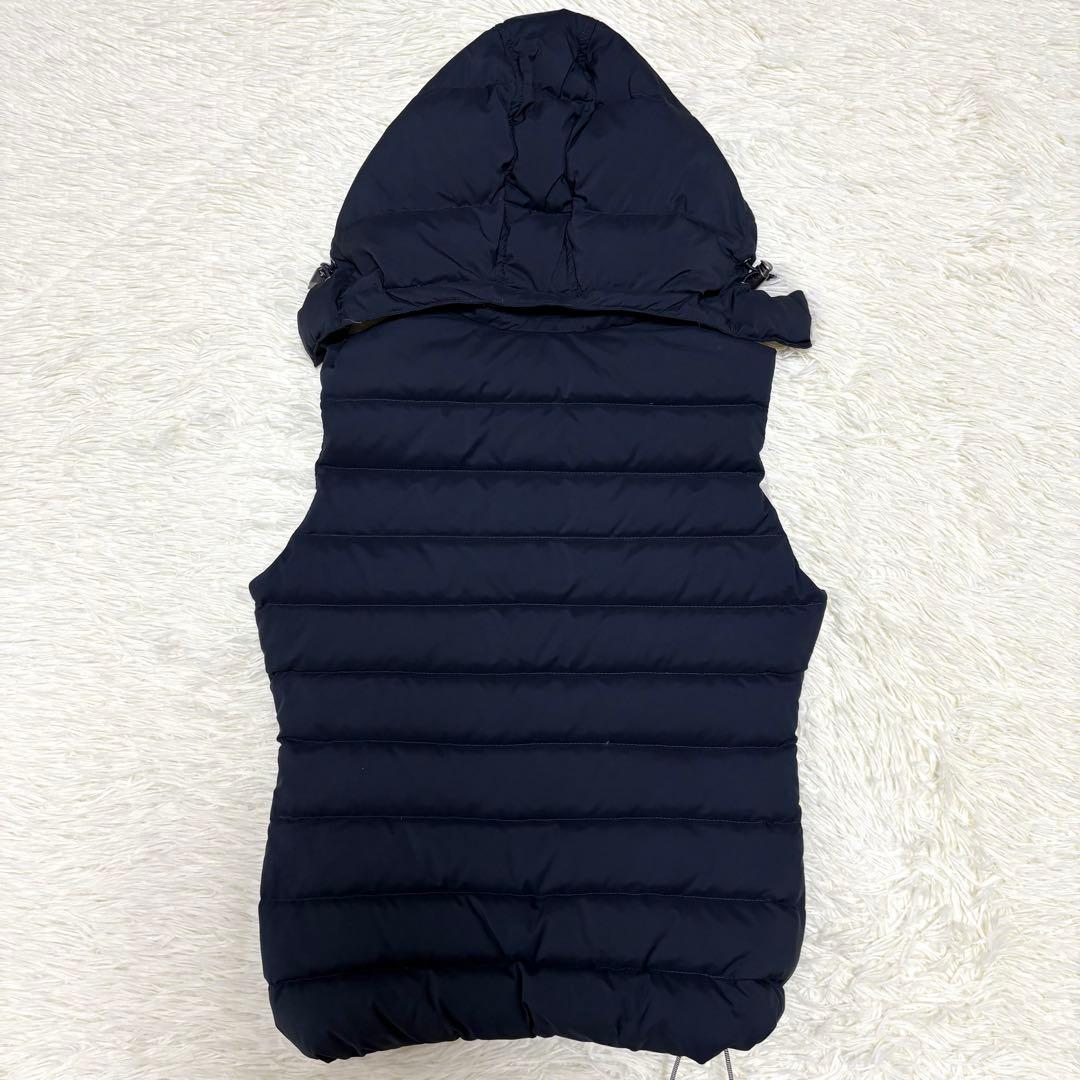 PYRENEX ピレネックス ダウンベスト フード ネイビー S 34 2way