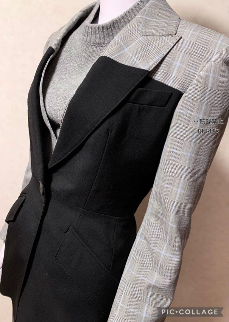 定価50万円新品アレキサンダーマックイーン ミックスレイヤード ジャケット