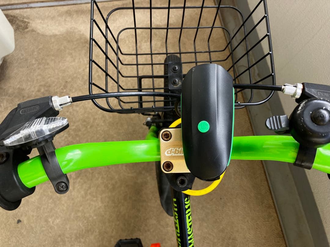 a.　d-bike 幼児用自転車 黒/緑 16インチ　カゴ付き