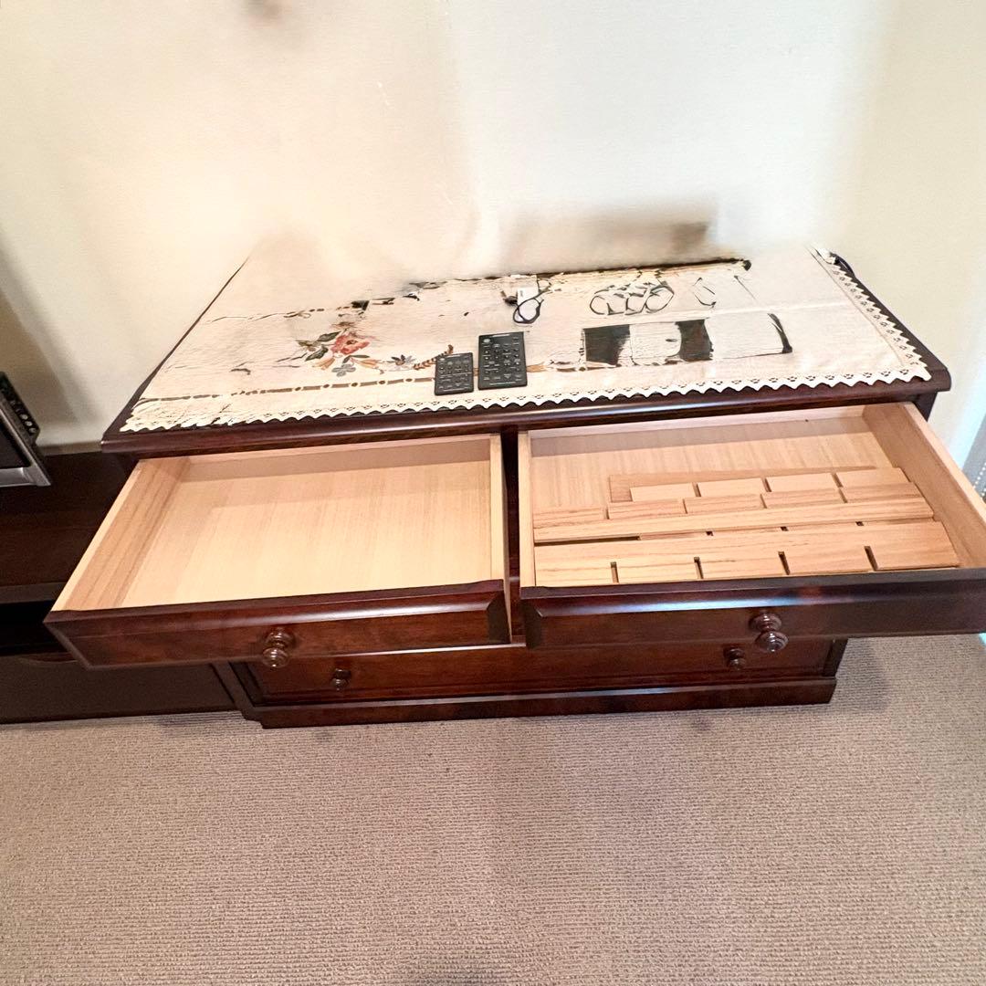 チェスト ダークブラウン たんす 引き出し 4段 木製 木 ウッド 小箪笥