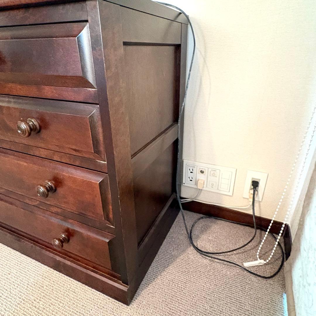 チェスト ダークブラウン たんす 引き出し 4段 木製 木 ウッド 小箪笥