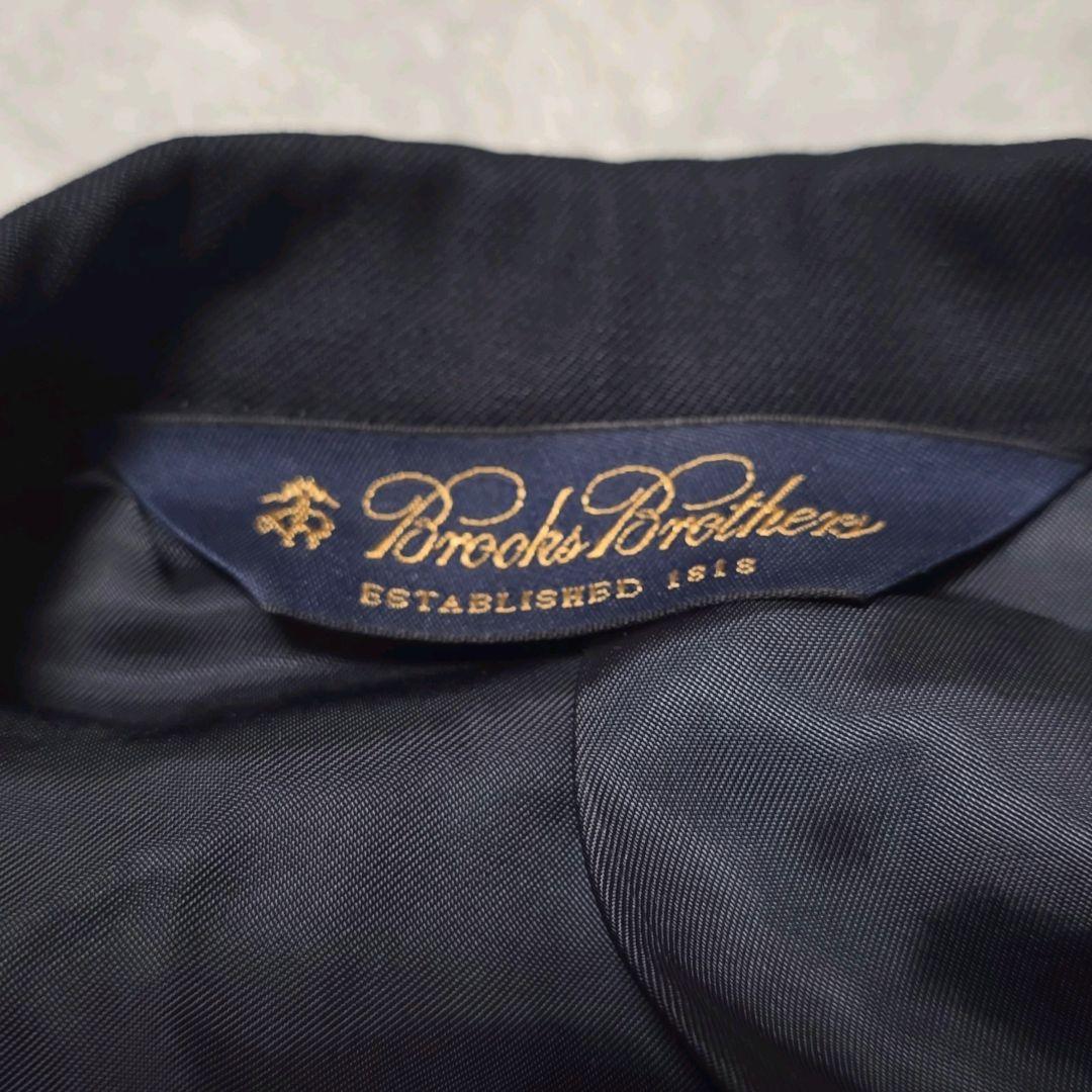 ブルックスブラザーズ 金ボタン 紺ブレ 段返りダークネイビー ロゴボタン 3B