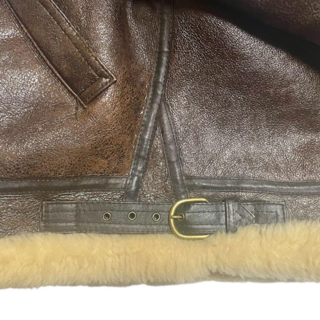 TYPE B-3 レザーフライトジャケット　リアルムートン　ビンテージ