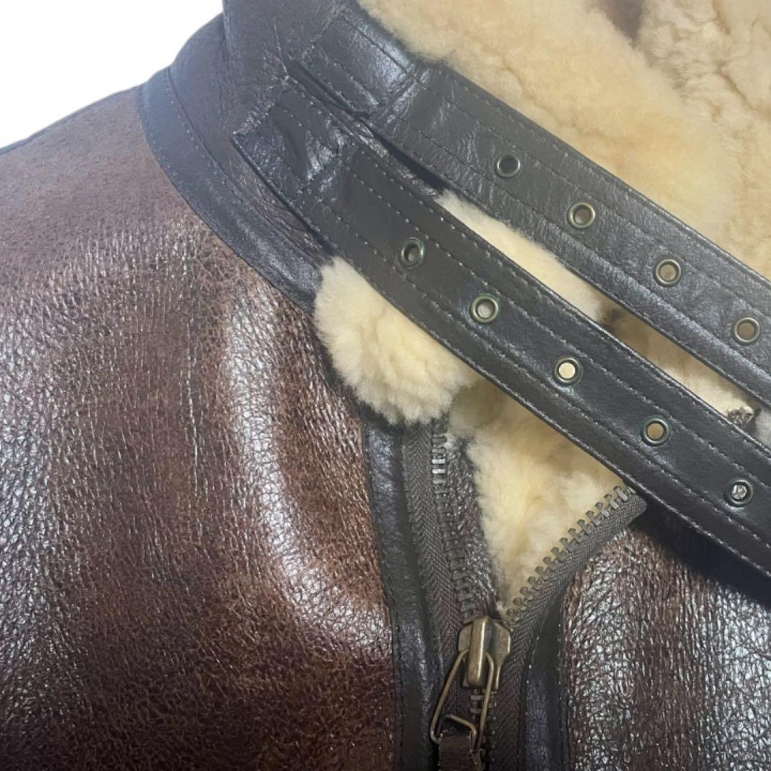 TYPE B-3 レザーフライトジャケット　リアルムートン　ビンテージ