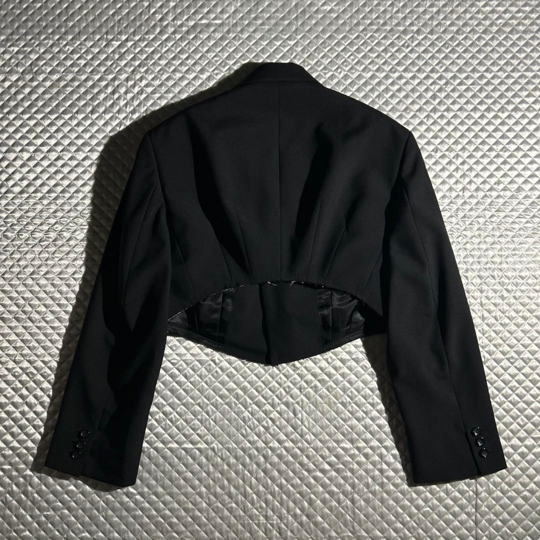 AD2022 22AW クロップドウールジャケット黒 ショート 短丈