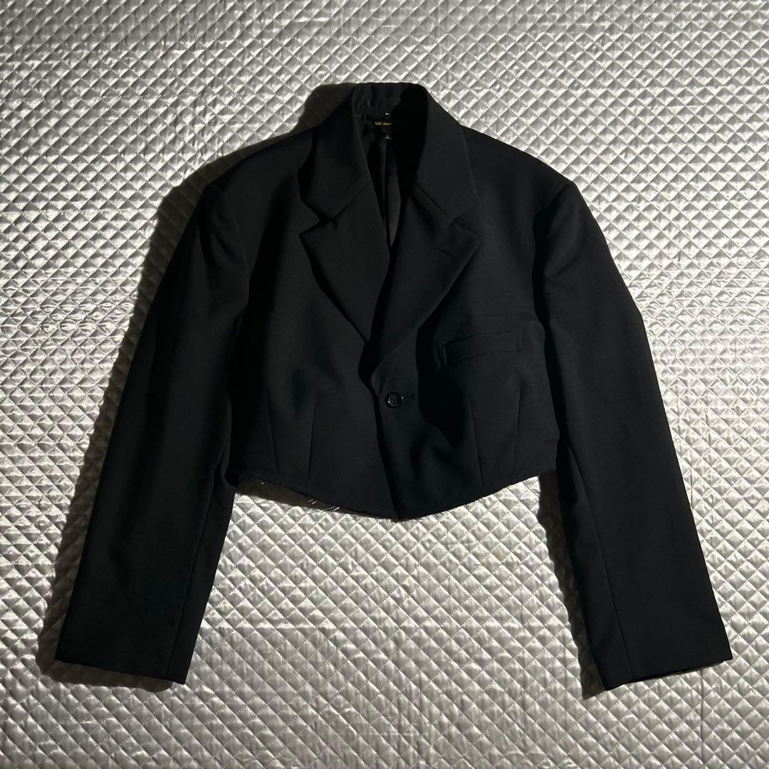 AD2022 22AW クロップドウールジャケット黒 ショート 短丈