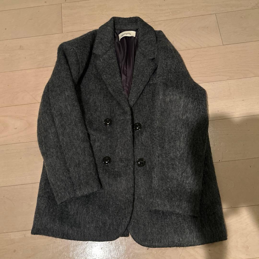 GYPSOPHILA ミドル丈オーバーサイズシャギーコート