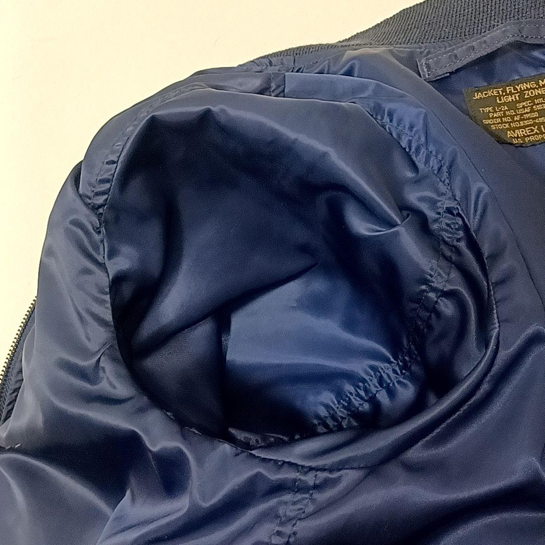 【希少XL★美品】AVIREX　L-2A　フライトジャケット　ネイビー
