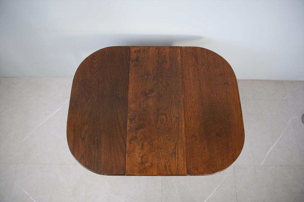 英国アンティーク木製ドロップリーフコーヒーテーブル/バタフライ机(89-328)