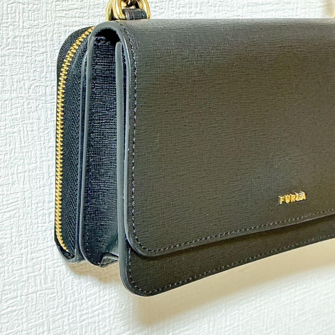 極美品 フルラ バッグ リーヴァ L ショルダーバッグ お財布バッグ 一体型