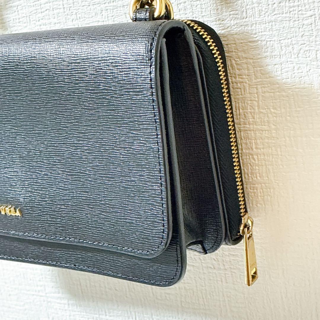 極美品 フルラ バッグ リーヴァ L ショルダーバッグ お財布バッグ 一体型