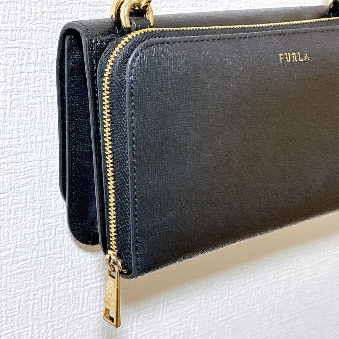 極美品 フルラ バッグ リーヴァ L ショルダーバッグ お財布バッグ 一体型