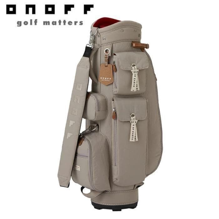 新品 ONOFF オノフ レディース キャディバッグ OB0722 ベージュ