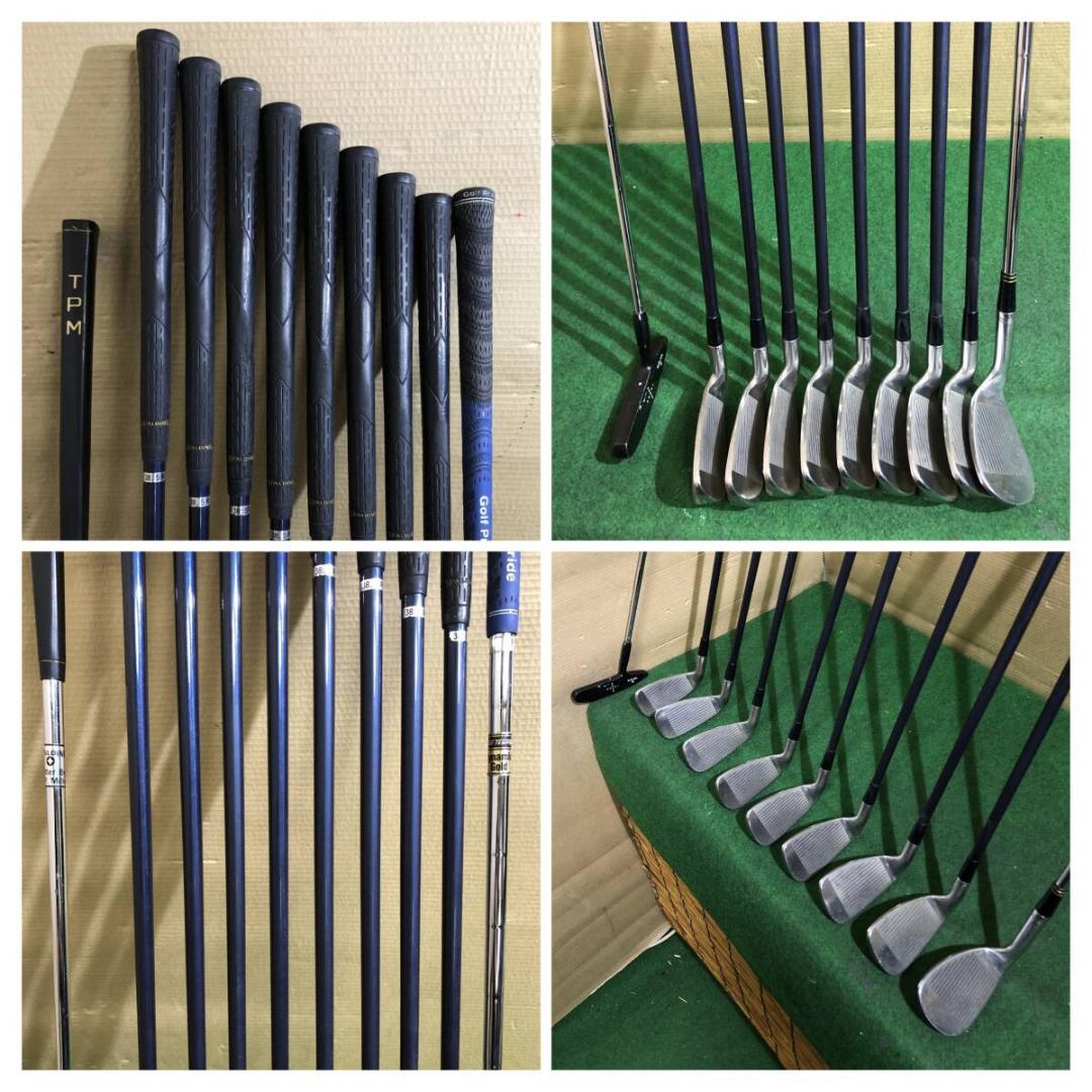 男性向け右打ち用 中古ゴルフクラブセット スポルディング など混成 13本組