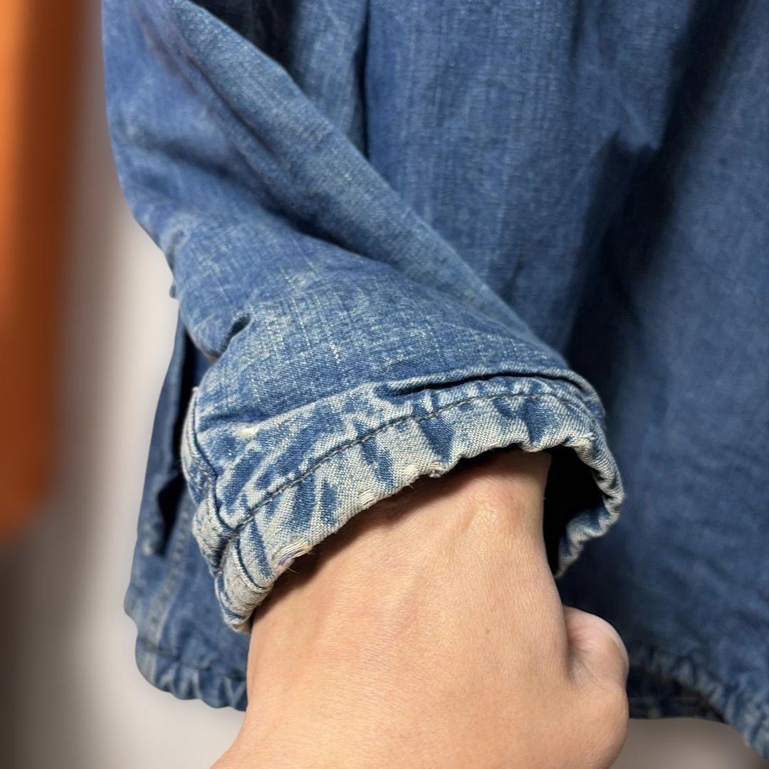 BLUE/BLUE デニム裏ボア珍形カバーオール ジャケット