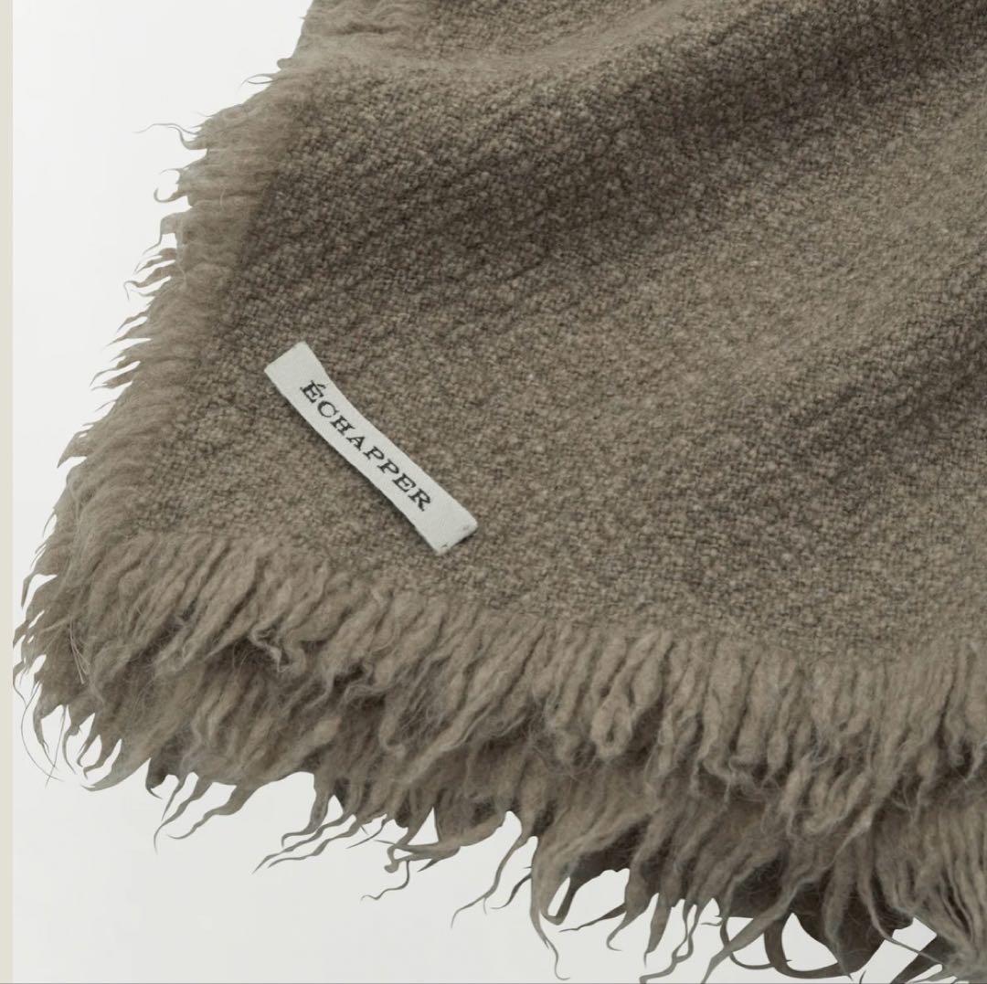新品　ECHAPPER エシャペ　カシミヤ100% 大判ブランケット　ATON
