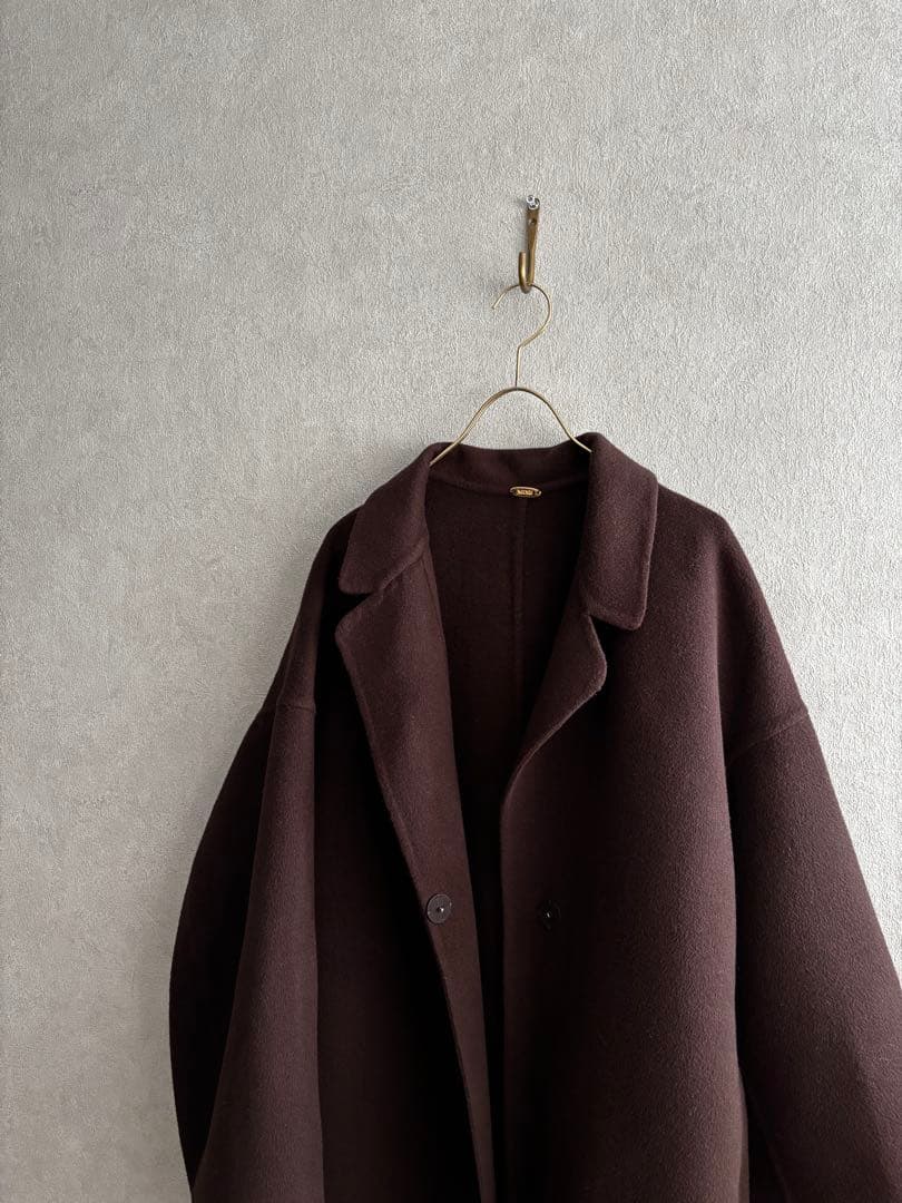 美品★定価8.47円★ドゥーズィエムクラス　ウールアンゴラリバーコート　ブラウン