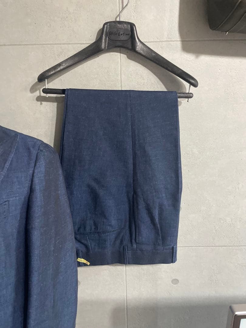 か*う様 【美品】スティレラティーノコットンデニム×リネン混