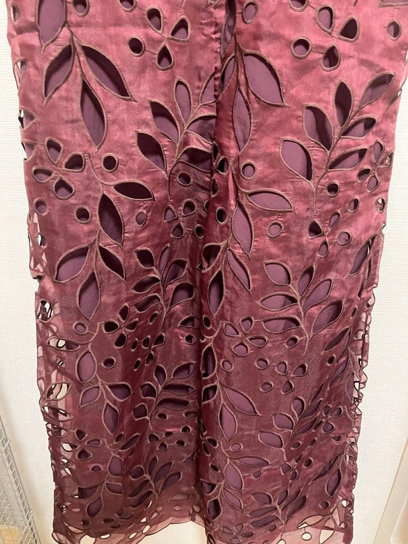 新品Mystradaエンブロイダリーロンパース赤茶