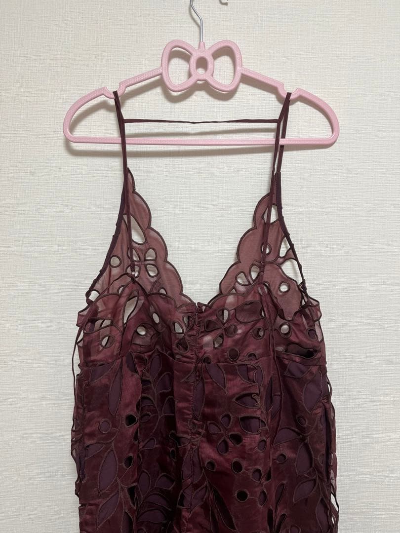 新品Mystradaエンブロイダリーロンパース赤茶