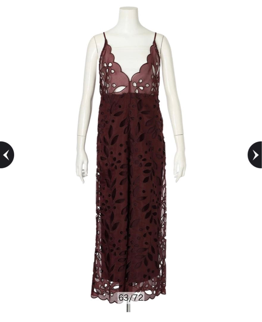 新品Mystradaエンブロイダリーロンパース赤茶