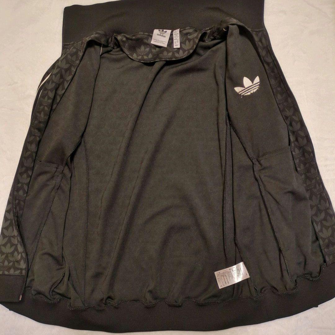 adidas トラックジャケット　モノグラム総柄　トレフォイルロゴ 3XL