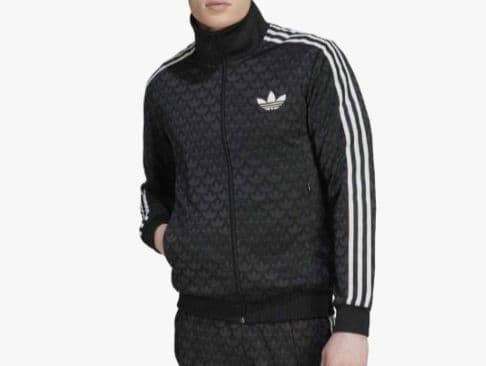 adidas トラックジャケット　モノグラム総柄　トレフォイルロゴ 3XL