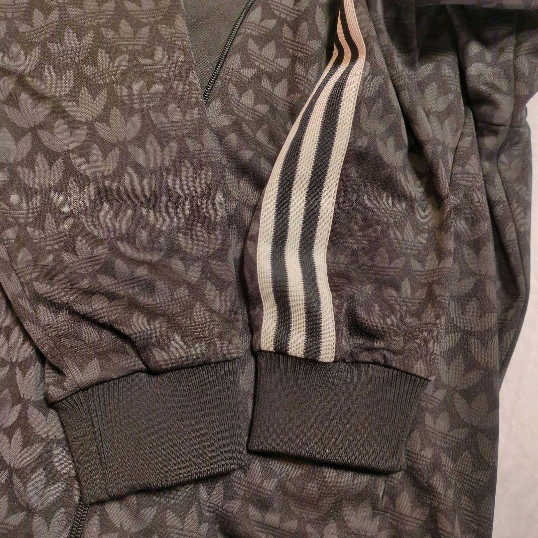 adidas トラックジャケット　モノグラム総柄　トレフォイルロゴ 3XL