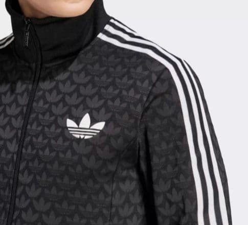 adidas トラックジャケット　モノグラム総柄　トレフォイルロゴ 3XL