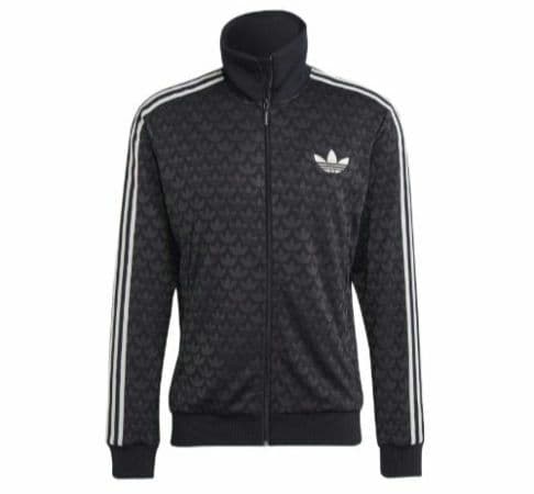 adidas トラックジャケット　モノグラム総柄　トレフォイルロゴ 3XL