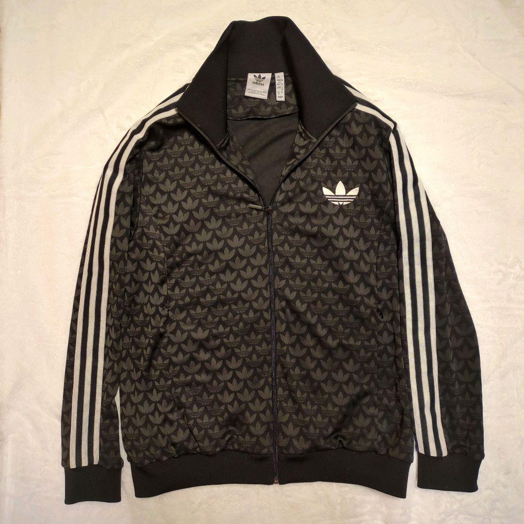 adidas トラックジャケット　モノグラム総柄　トレフォイルロゴ 3XL