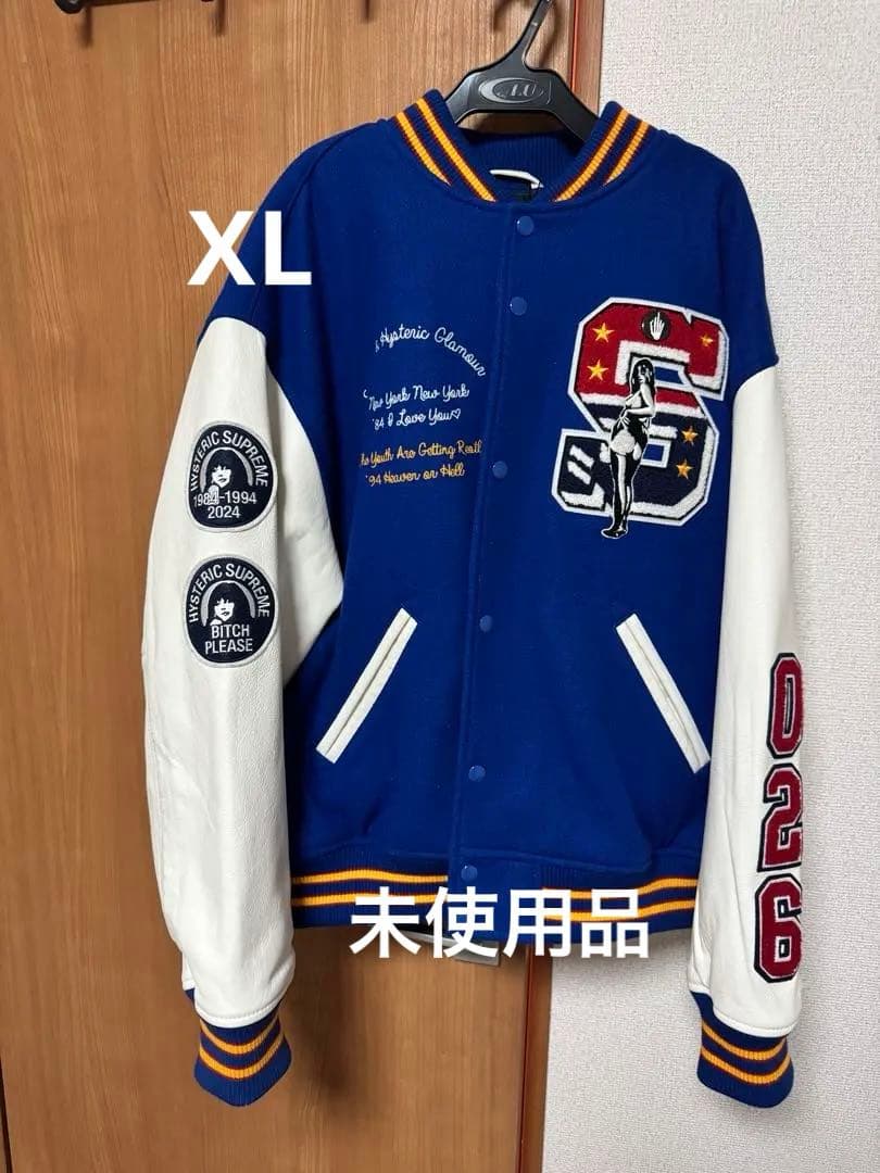 新品未使用試着のみSupreme ヒステリックグラマー　レザースタジャン XL