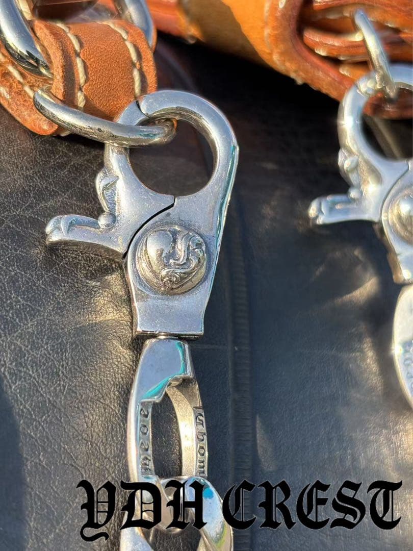 バイカー必須　ウォレット用プレーン　シルバーチェーン　TYPE1　QBKL