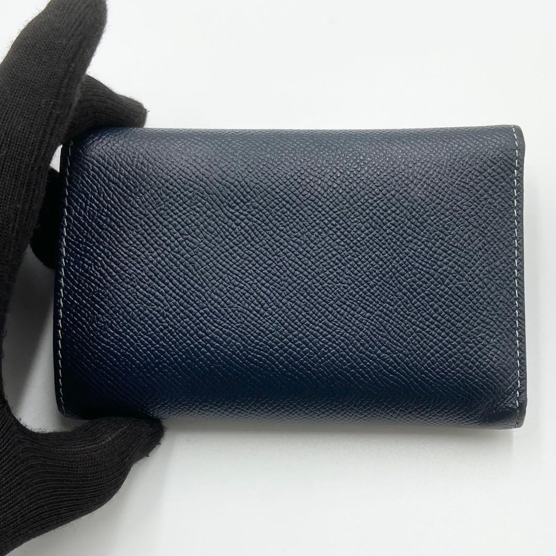 Whitehouse Cox ロンドンカーフ 三つ折り財布 S7660 ネイビー