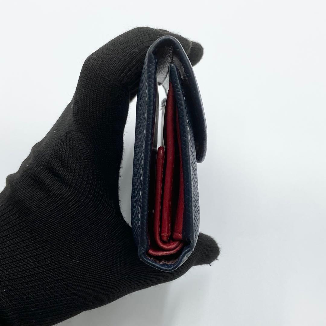 Whitehouse Cox ロンドンカーフ 三つ折り財布 S7660 ネイビー