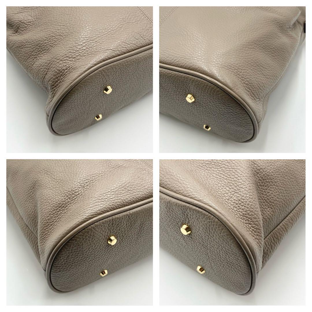 極美品　ATAO アタオ　ウィークエンド　ショルダーバッグ　レザー　トープ