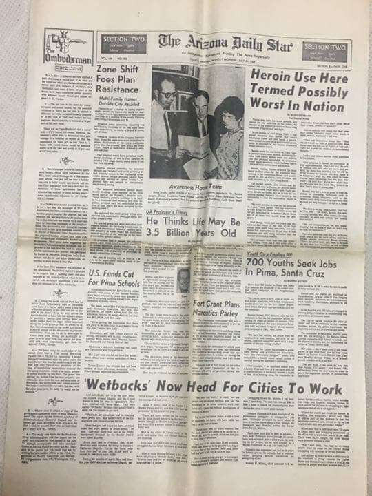 アポロ11号が月面着陸した当時の新聞