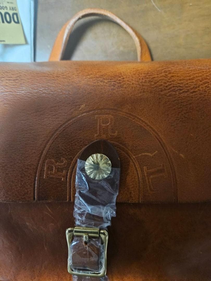 【新品未使用】DOUBLE RL本牛革メッセンジャーバック/ ブラウン