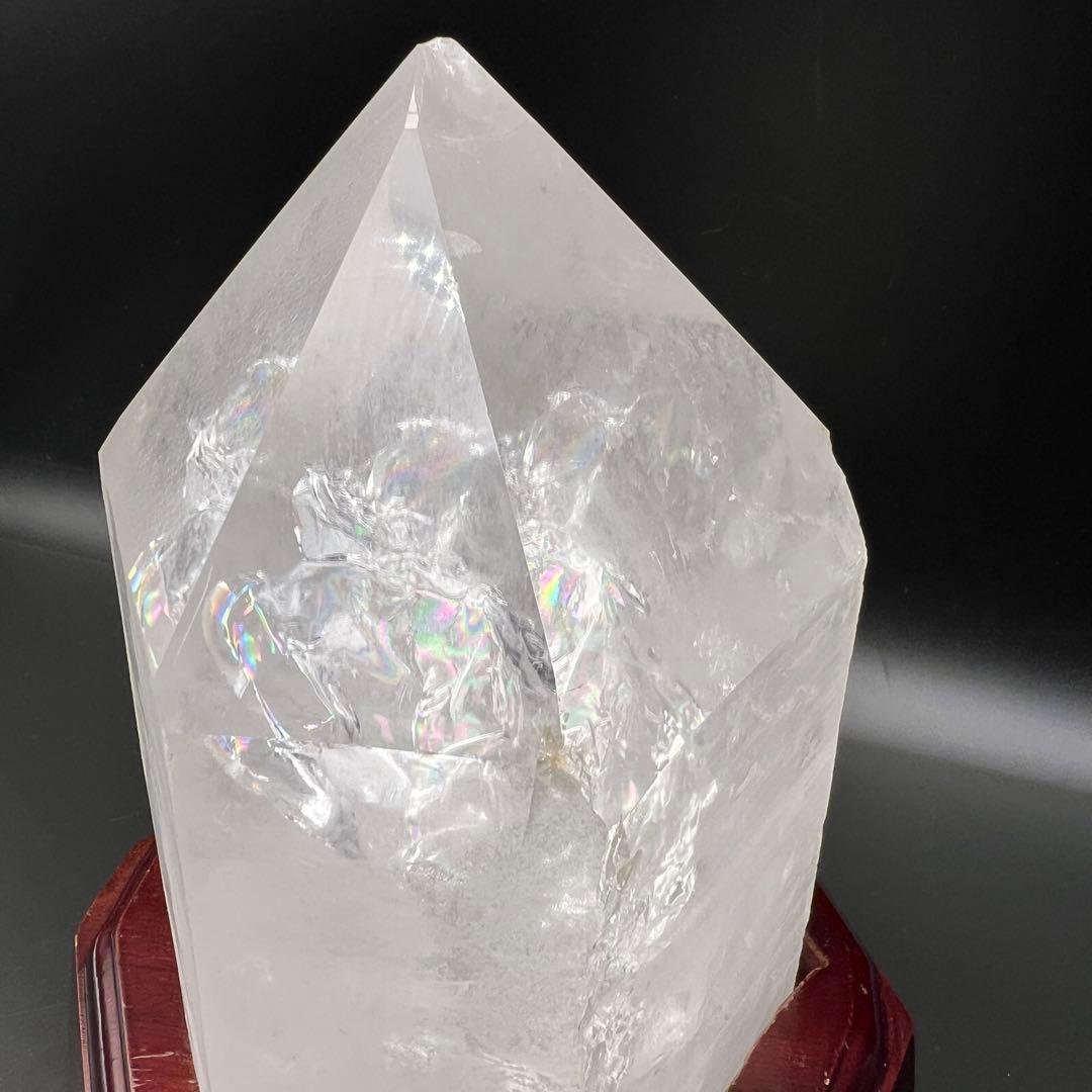 ✳️専用‼️✨訳あり商品✨透明度抜群‼️ハイクオリティ✨レインボー 水晶 六角柱 原石