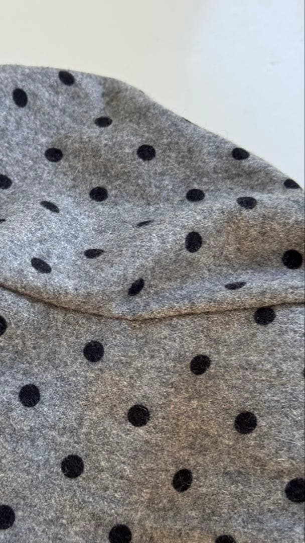 80年代　ビンテージ VIVA YOU/ビバユー　ドット/水玉柄　グレー