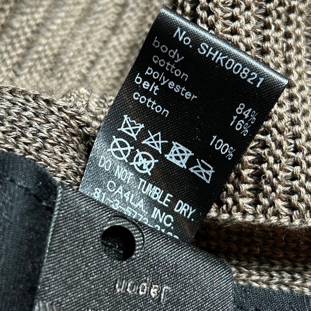 美品　CA4LA★リボン付きベレー帽「CF MONT」モカ