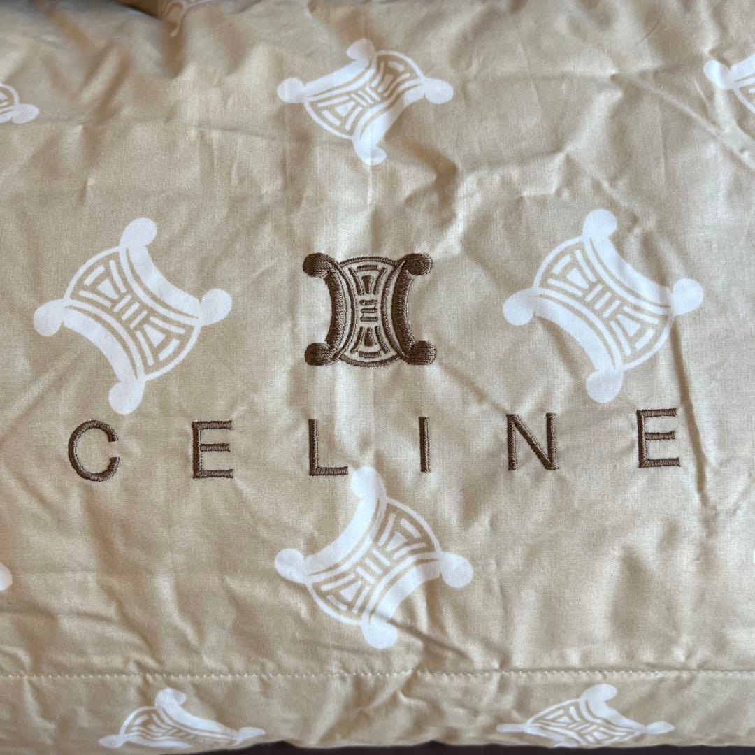 【新品】CELINE セリーヌ マカダム柄 羽毛肌掛けふとん ダウンケット