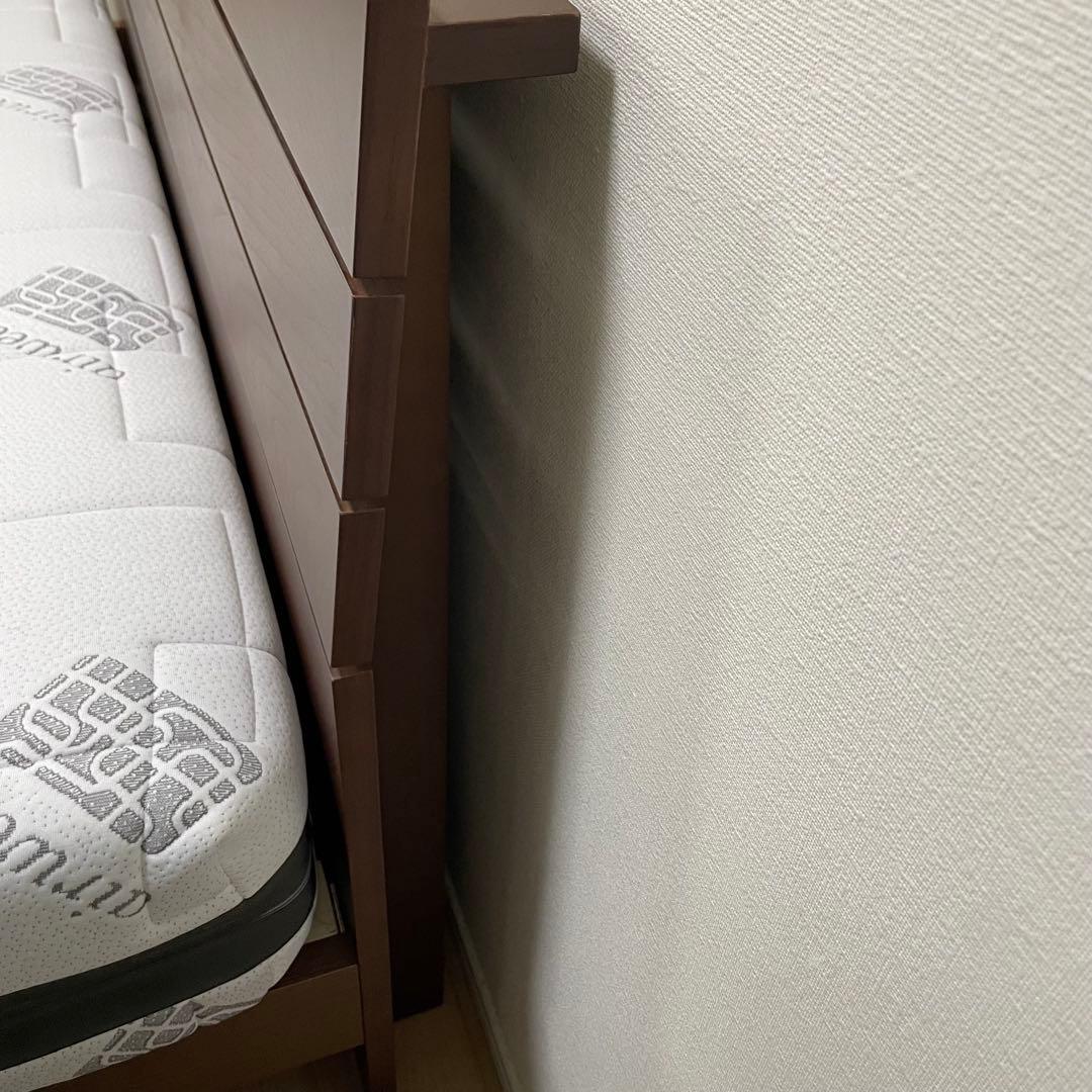 ニトリ　ベッドフレーム　アスカ　ミドルブラウン