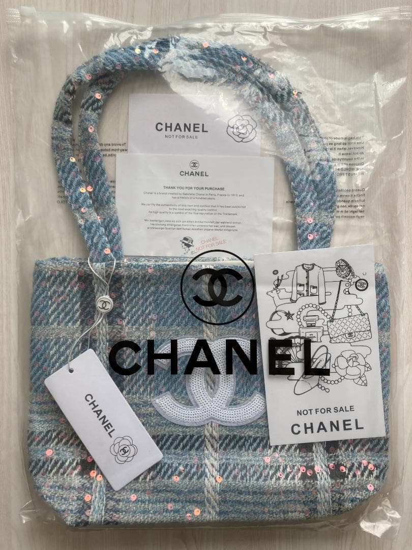 CHANEL チェック柄 トートバッグ
