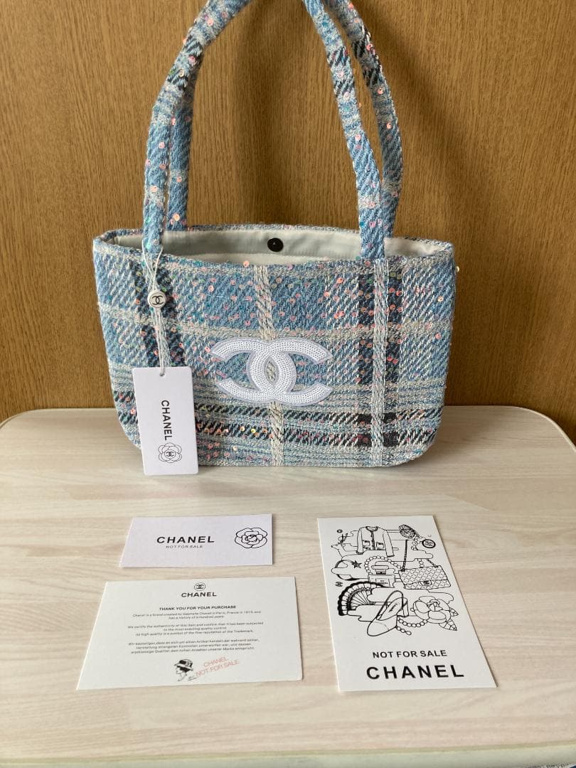 CHANEL チェック柄 トートバッグ