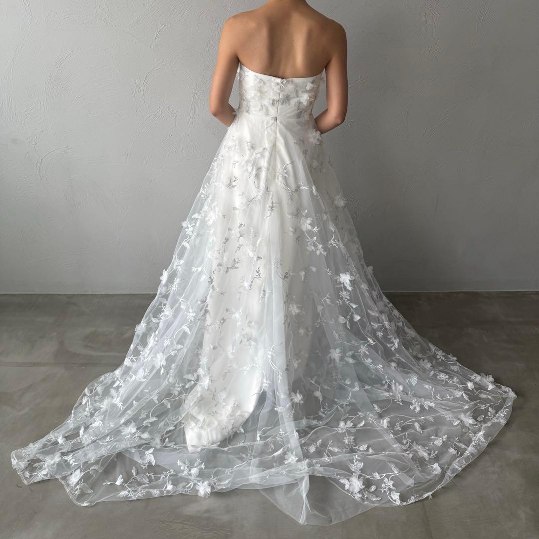 dressproduction 【W272】フラワーレースパフ スリーブドレス