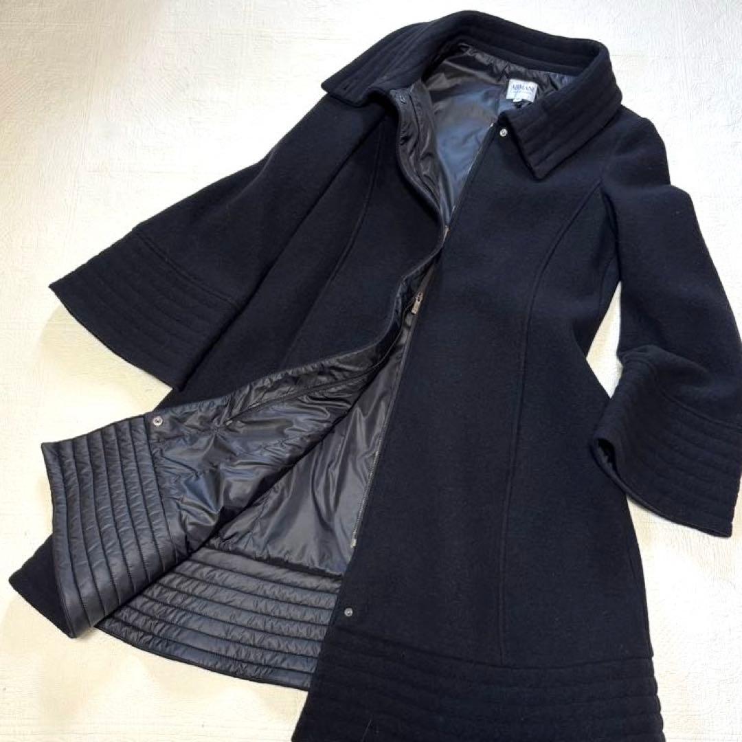 【アルマーニ】collezioni ロングコート ウール フレア Aライン