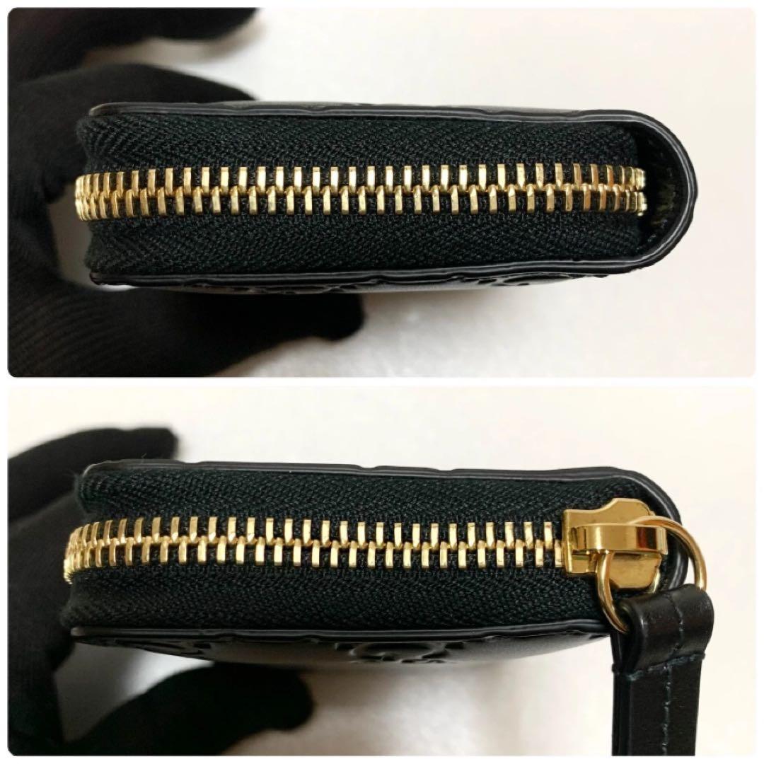 ✨未使用品✨グッチ ケース カードケース シマ レザー 黒 財布